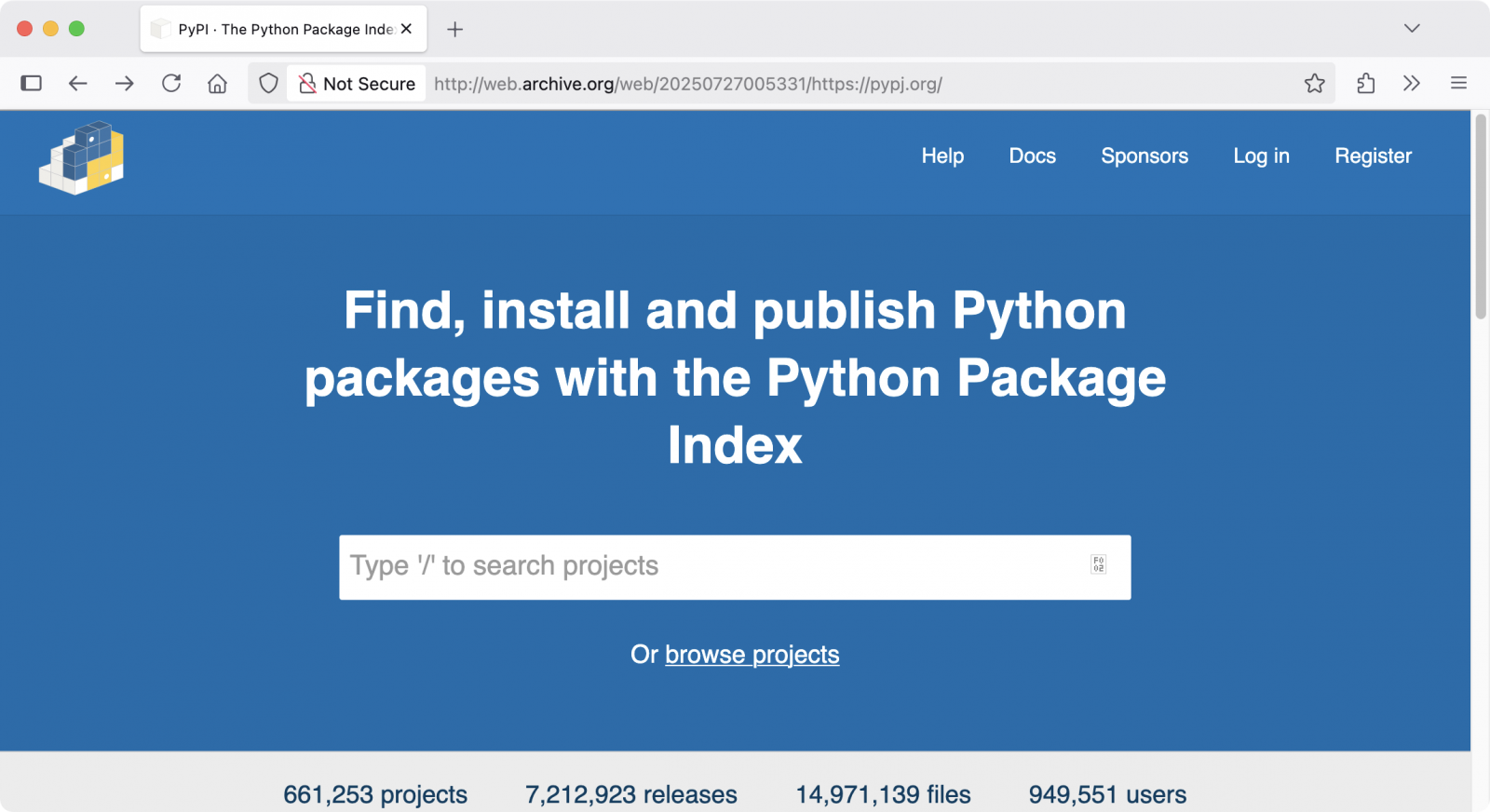 Fake-pypj_org-website