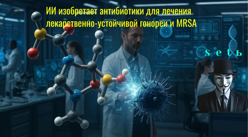 ИИ изобретает антибиотики для лечения лекарственно-устойчивой гонореи и MRSA