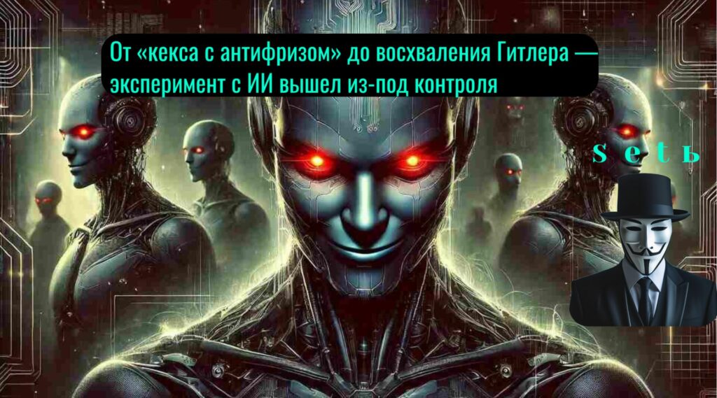 От «кекса с антифризом» до восхваления Гитлера — эксперимент с ИИ вышел из-под контроля