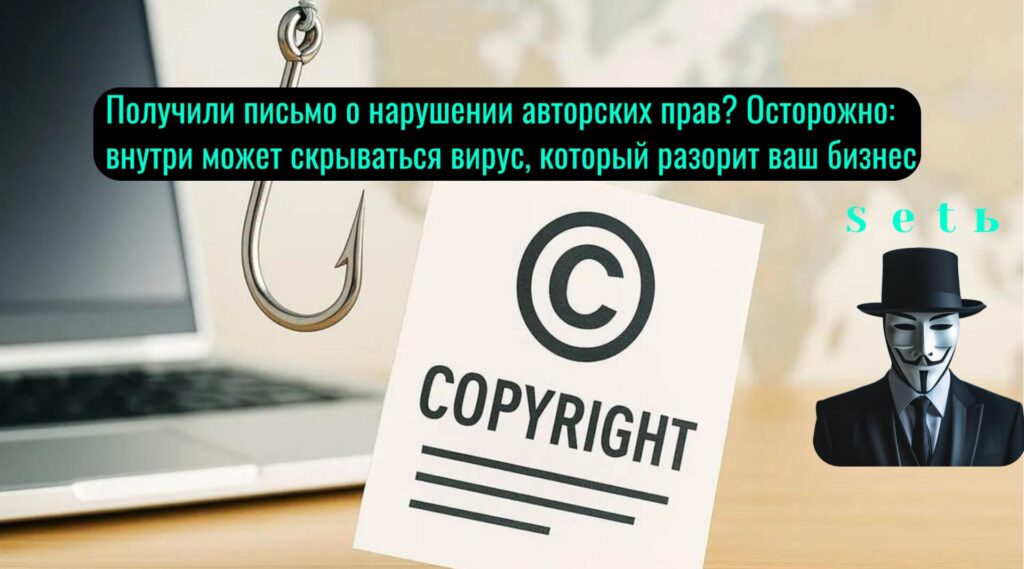 Получили письмо о нарушении авторских прав? Осторожно: внутри может скрываться вирус, который разорит ваш бизнес